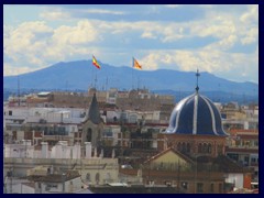 Views from Torres de Serranos 39 - another church with blue roof